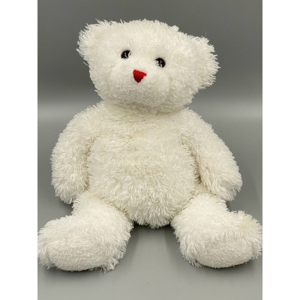 Ty Classic Hollibear White Teddy Bear Plush Stuffed Animal 2007 No Bow
